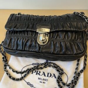 Prada Black Leather Crossbody
